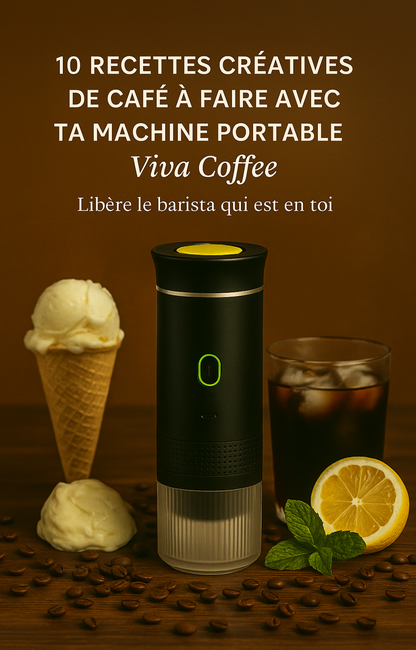 Cafetière portable ViVa + ebook de recettes et capsule réutilisable offerte